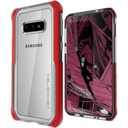 Ghostek Cloak 4 Shockproof Bumper Case for Galaxy S10e Smartphone, Red/Clear