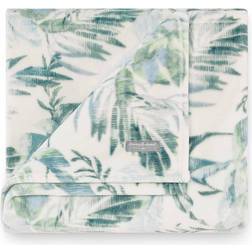 Tommy Bahama Wallpaper Leaves Throw Blanket Medium Green