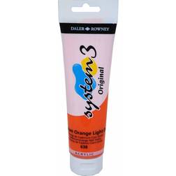 Daler-Rowney System 3 Acrylics Cadmium Orange Light Hue, 150 ml tube