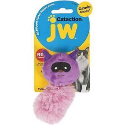 JW Cataction Plush Catnip Purple Racoon