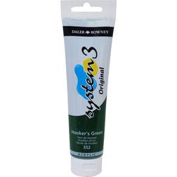 Daler Rowney System 3 Acrylics Hooker's Green, 150 ml tube