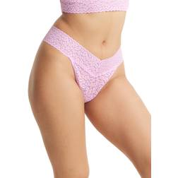 Hanky Panky Cross Dyed Leopard Original Rise Thong - Rose Petal/Orange Blossom