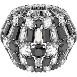 Swarovski Hyperbola Cocktail Ring - Silver/Black/Transparent