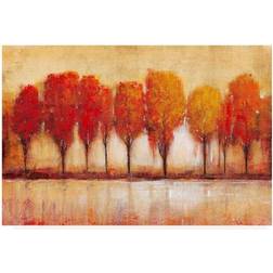 Trademark Fine Art Autumn Waters Edge Wall Decor 24x16"