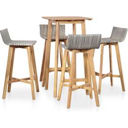 vidaXL 44221 Conjunto de Bar Exterior, 1 Mesa incl. 4 Sillas
