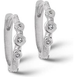 ENAMEL Copenhagen Lily Hoops - Silver/Transparent
