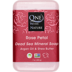 One With Nature Dead Sea Mineral Soap Rose Petal 200g