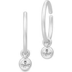 Julie Sandlau Finesse Mini Hoops - Silver/Transparent