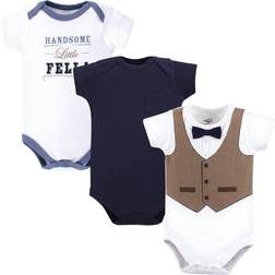 Hudson Cotton Bodysuits 3-pack - Handsome Fella (10172333)