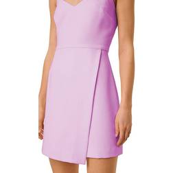 French Connection Whisper Sleeveless Asymmetric Hem Mini Dress - Pink Violet