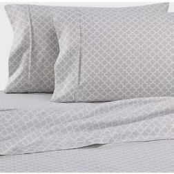 Home Collection Quatrefoil Bed Sheet Gray