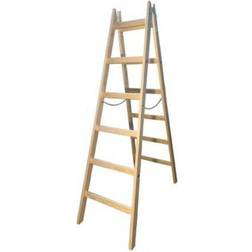 AWTools Wooden Double-Sided Rung Ladder 2x6 150kg