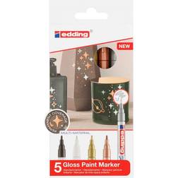 Edding Glanzlackmarker 751 Metallic 1-2mm 5er Set
