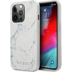 Guess Marble Collection iPhone 13 Pro Hybrid Cover Hvid