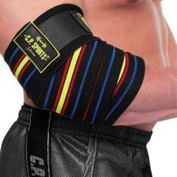 C.P. Sports Elbow Wraps Pro, 1.3 m, black/blue/red/yellow