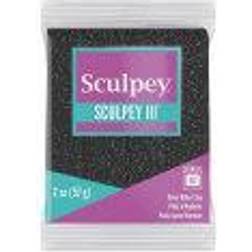 Sculpey III Black Glitter, 2 oz