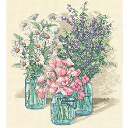 Wildflower Trio Counted Cross Stitch Kit 11"X12" 14 Count