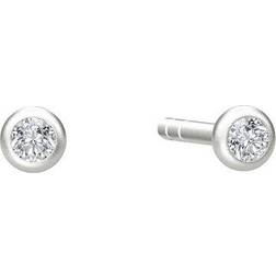 Julie Sandlau Finesse Earstuds - Silver/Transparent