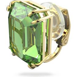 Swarovski Millenia Clip Octagon Cut Earring - Gold/Green