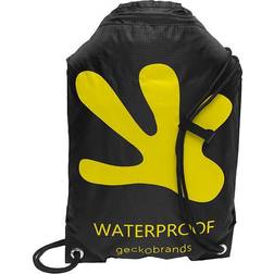 Gecko Drawstring Waterproof Backpack - Black/Yellow