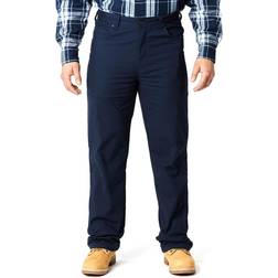 Smith Stretch Fleece-Lined Canvas 5-Pocket Pants - Navy/Dark Blue