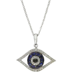 Effy Evil Eye Pendant Necklace - White Gold/Diamonds/Sapphire/Black