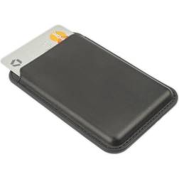 4smarts 458735, Magnetisk kreditkortsficka för mobiltelefoner, Svart, Konstläder, Universal, Samsung, Huawei, Xiaomi, Oppo, OnePlus, 95 mm