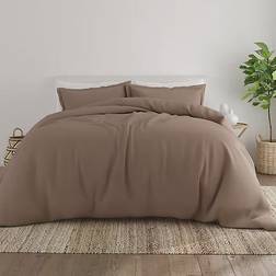 Garment Washed Solid 3-pack Duvet Cover Beige (284.48x248.92cm)