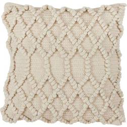 Saro Lifestyle Diamond Weave Complete Decoration Pillows Beige (45.72x45.72cm)