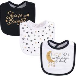 Yoga Sprout Drooler Bibs 3-pack Metallic Moon