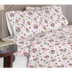 Pointehaven Flannel Bed Sheet Black, White (264.16x177.8cm)