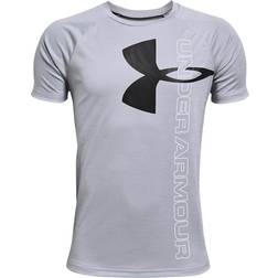 Under Armour Kid's Tech Split Logo Hybrid SS T-shirt - Mod Gray/Black (1363279-011)