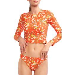 Cynthia Rowley Sunkissed Bikini Bottom - Orange Multicolour