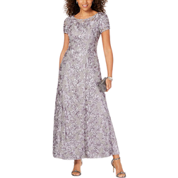 Alex Evenings Rosette A-Line Gown - Dove