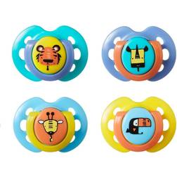 Tommee Tippee Fun Style Pacifier Silicon 0-6m 4-pack