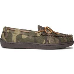 Minnetonka Pile Lined Hardsole - Green Camo Print