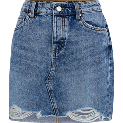 Only Sky Life Reg Denim Skirt - Light Blue Denim