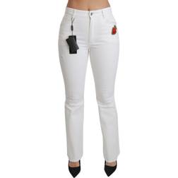 Dolce & Gabbana DG Heart Flared Stretch Cotton Pants IT42