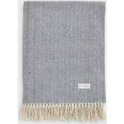 SFERRA Celine Throw Blankets Blue (180.34x129.54cm)