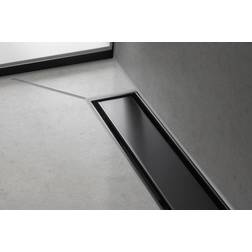 Hansgrohe Duschrinne, Duschrinne RainDrain Match, mit höhenverstellbarem Rahmen 800 mm, mattschwarz (800mm)