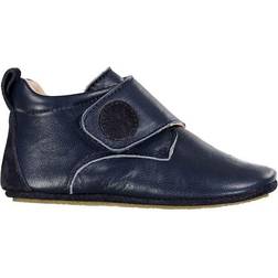 Wheat Dakota Leather Indoor Shoe - Navy