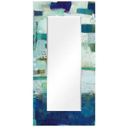 Empire Art Direct Crore Rectangle Framed Printed Tempered Art Glass Beveled Accent Mirror Wall Mirror 36x72"