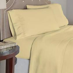 Pointehaven 175 GSM Bed Sheet Yellow (264.16x233.68cm)