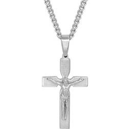 Macy's The Lord's Prayer Crucifix Pendant Necklace - Silver