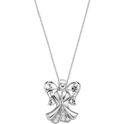 White Ice Sentimental Expressions Angel of Strength Necklace - Silver/Zirconia