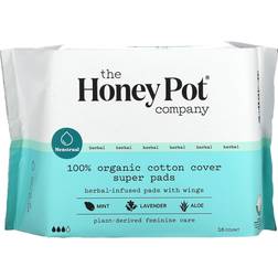 The Honey Pot Organic Cotton Cover Pads with Wings Super 16 Stk