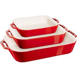 Staub Ceramique Ensemble de Plats 3-pcs - Cherry Plat à Four