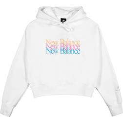 New Balance Women's NB Essentials Celebrate Fleece Hoodie - White