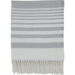 Saro Lifestyle Striped Blankets Gray (152.4x127cm)