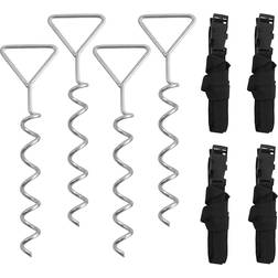 Upper Bounce Deep Fastening Spiraled Anchor Kit Set of 4